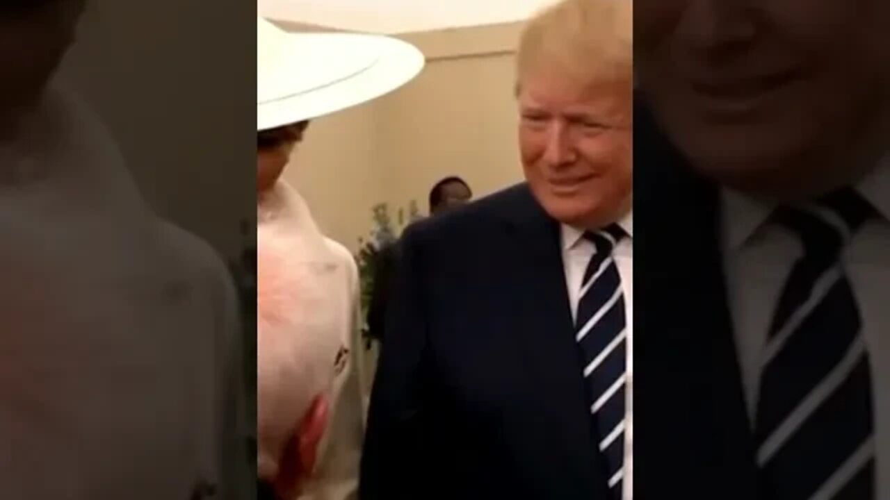 QUEEN ELIZABETH II with PRESIDENT TRUMP honoring D-Day Veterans