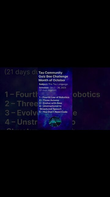 The Tau Language Quiz Bee October 2023