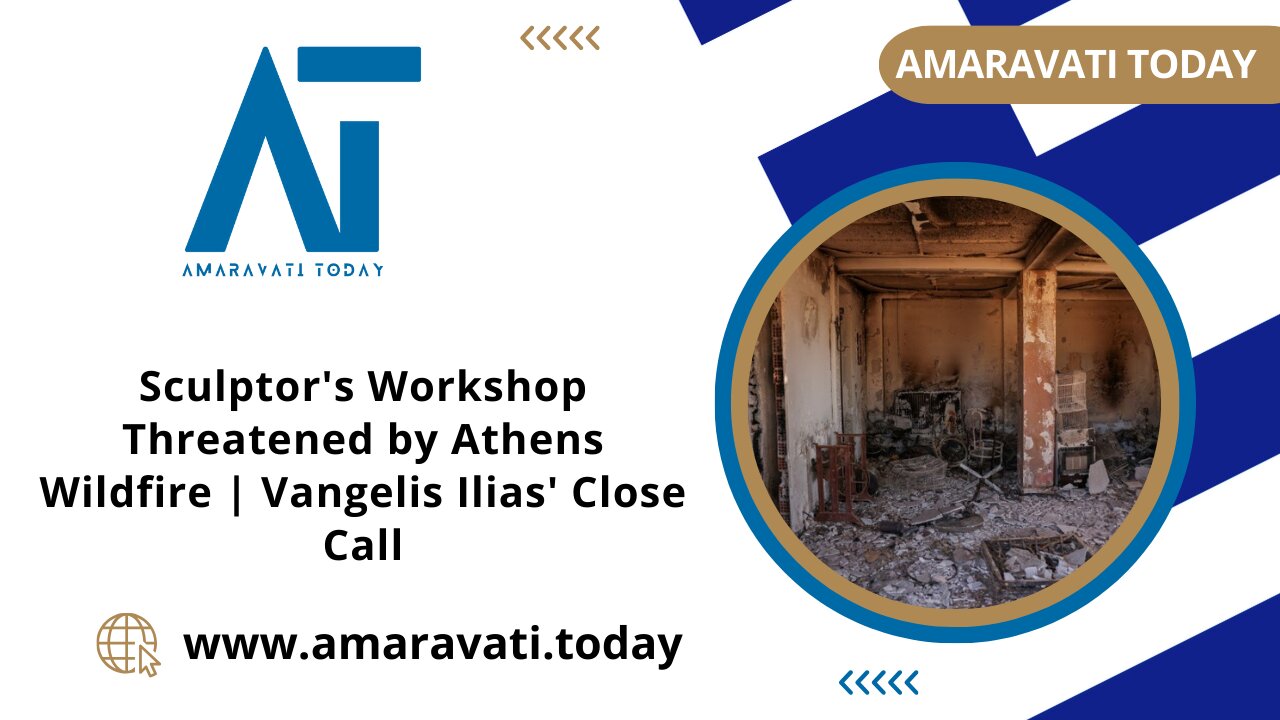 Sculptor's Workshop Threatened by Athens Wildfire | Vangelis Ilias' Close Call |Amaravati Today News