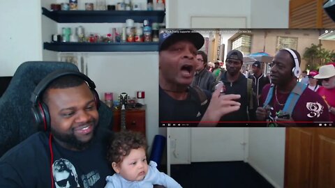 Black Trump supporter debates Man with fake beats