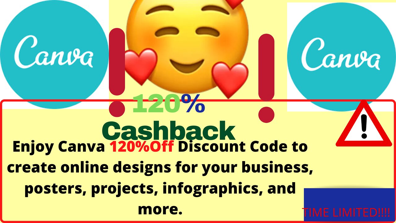 🔥🔥🔥Enjoy Canva PRO 120% Off Discount Code