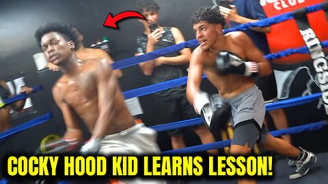 Boxer HUMBLES Cocky Hood Kid Who Thinks He Can Fight