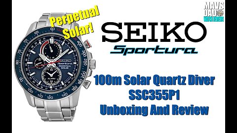 Perpetual! | Seiko Sportura 100m Solar Quartz Diver SSC355P1 | SSC357P1 Unbox & Review