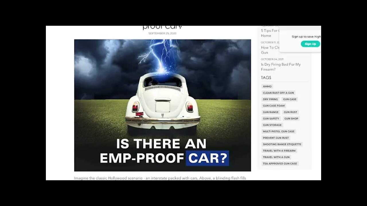 Is there an EMP Proof Car? How protected are you from a Carrington Event?