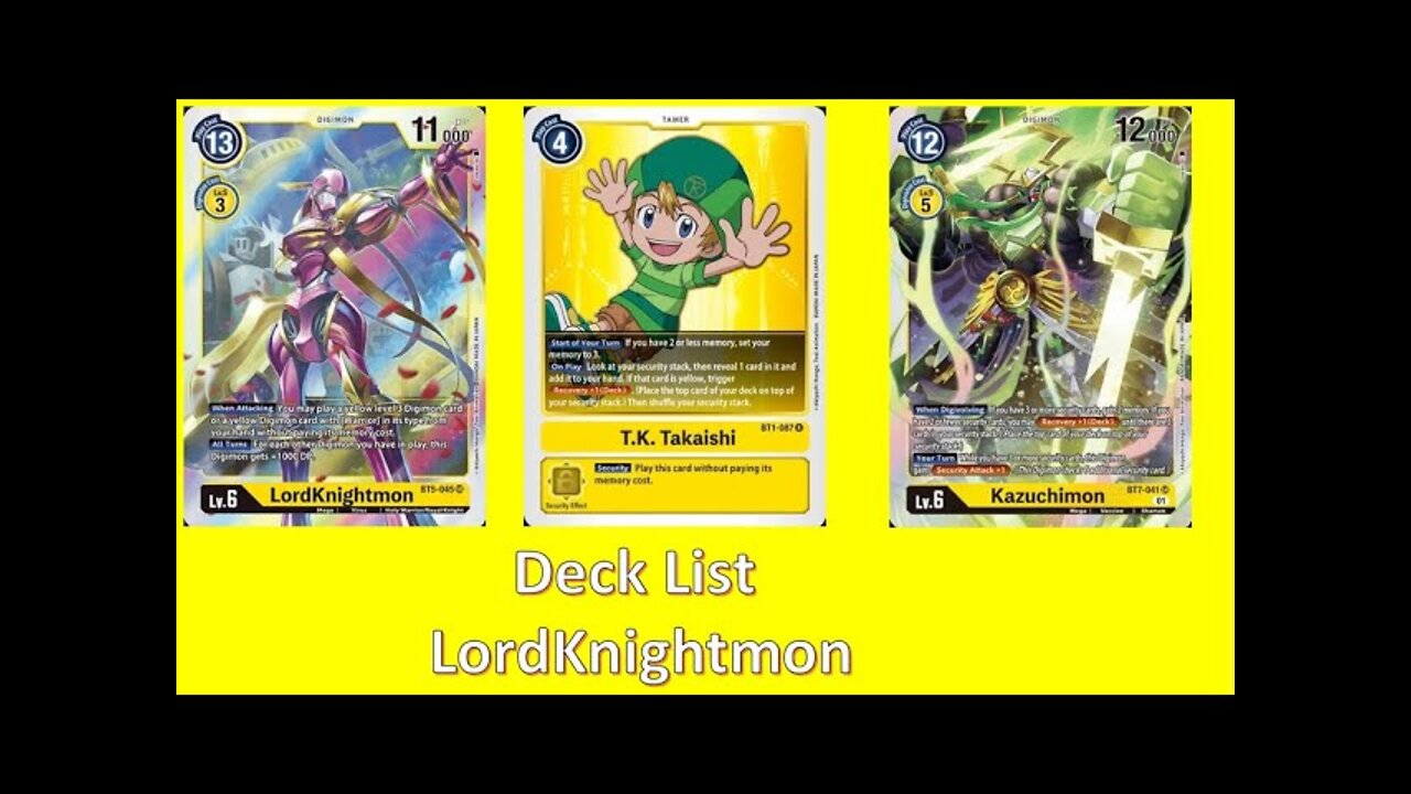 Deck List - LordKnightmon