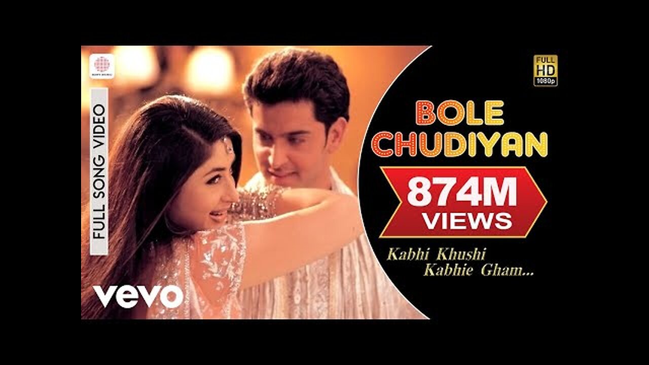 Bole Chudiyan Full Video Amitabh, Shah Rukh, Kajol, Kareena, Hrithik|Udit Narayan