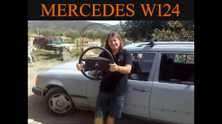 Mercedes Benz w124 - How to remove the steering wheel on a non airbag model tutorial DIY repair