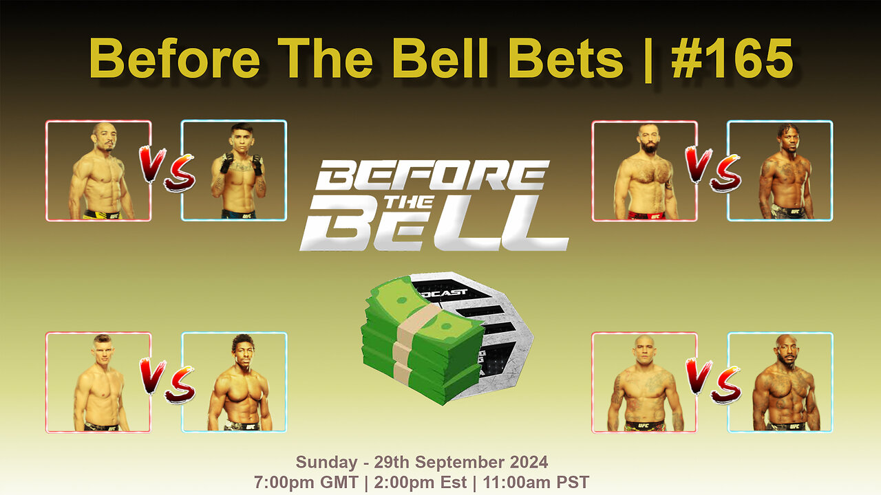 UFC 307: Alex Pereira vs Khalil Rountree - Jose Aldo - Stephen Thompson - Kevin Holland | BETS 165