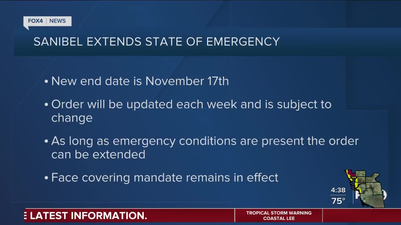 Sanibel extends state of emergency