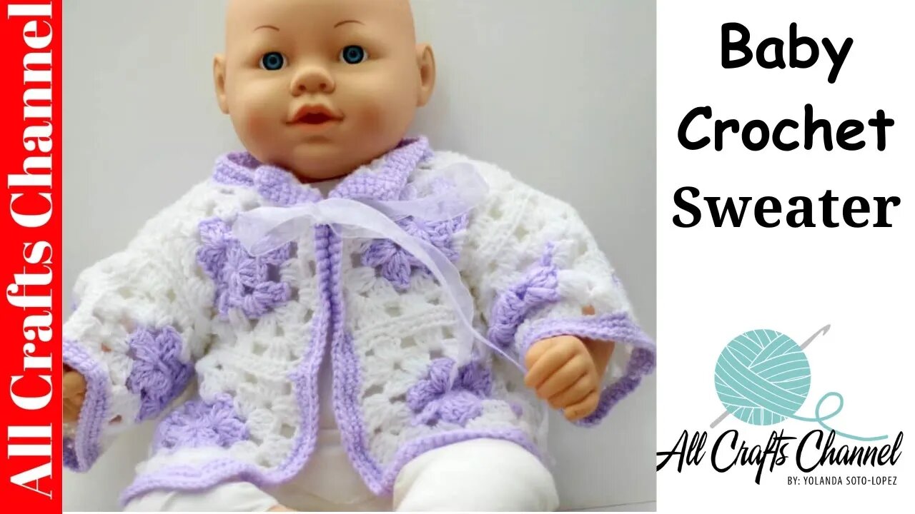 Easy Crochet Baby Sweater Tutorial with Granny Squares | Perfect Baby Shower Gift!