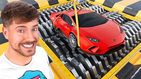 Lamborghini VS World's Biggest Shredder!!#mrbeast #mrbeastnewvideo