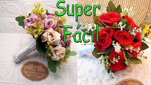 Como Fazer Buquê de Flores/Noiva. Super fácil e rápido!