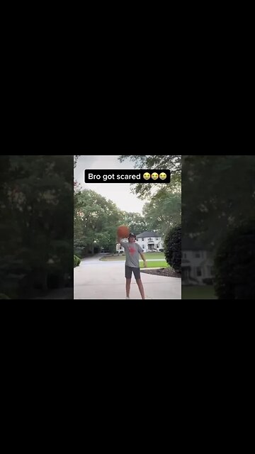 Kid burst his basketball