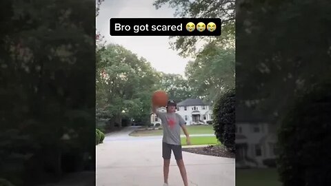 Kid burst his basketball