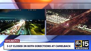 I-17 was closed Thursday night at Camelback for a police situation