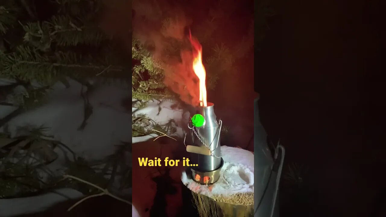 KELLY KETTLE Volcano stove with the new whistle feature.