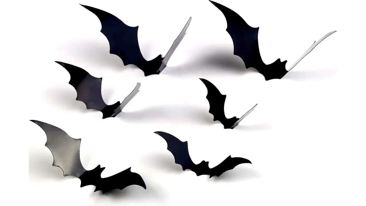 72 PCS Halloween 3D Bats Decoration, DIY Scary Wall Bats Wall Decal Wall Stickers 4 Different Sizes