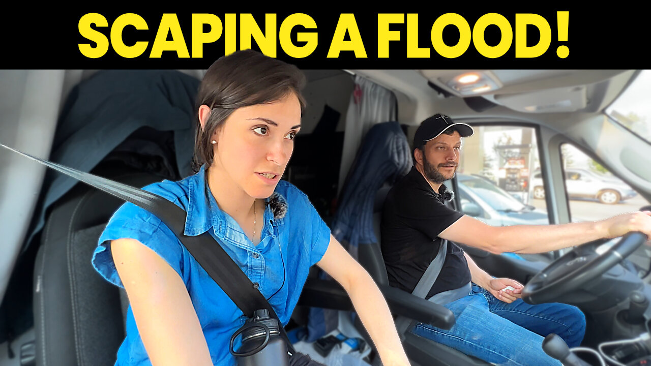 VAN LIFE ADVENTURE: Escaping a flood?! STUNNING DRIVE to BANFF, CANADA 🚐 🐻 ☀️