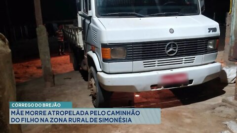 Córrego do Brejão: Mãe morre atropelada pelo Caminhão do Filho na Zona Rural de Simonésia.