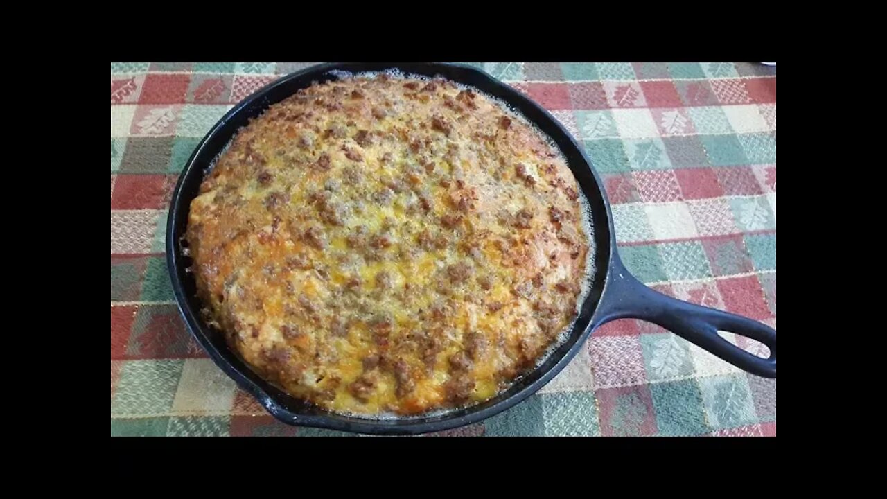 Breakfast Casserole - Sausage Egg Biscuit Casserole - The Hillbilly Kitchen