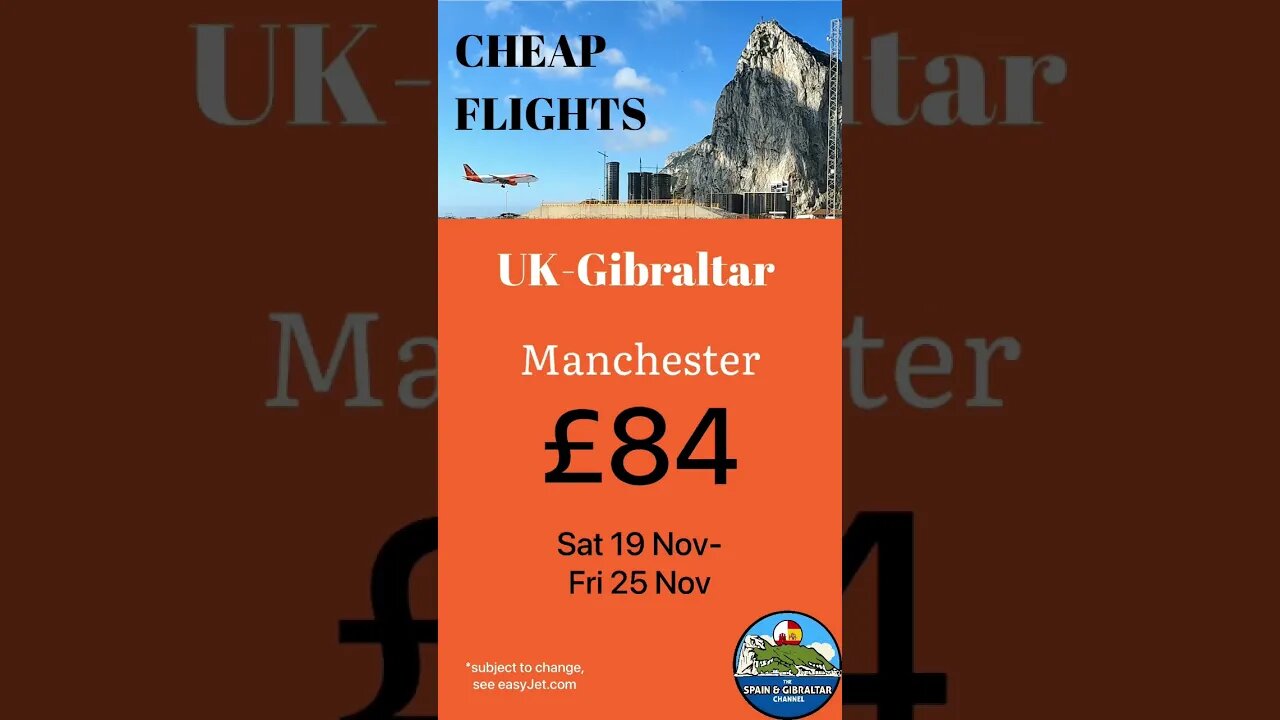 Cheapest November Flights UK to Gibraltar-Direct Roundtrip