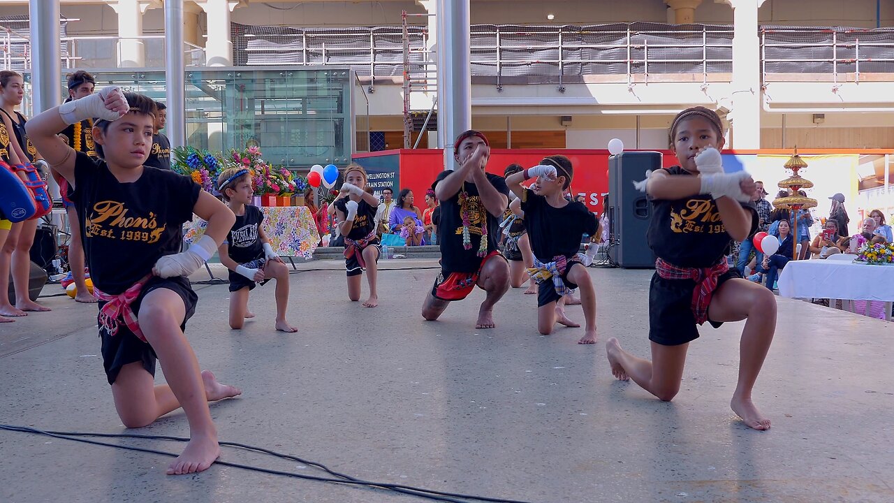 Ram Muay Kids Muay Thai Martial Arts Performance at Songkran Festival Australia