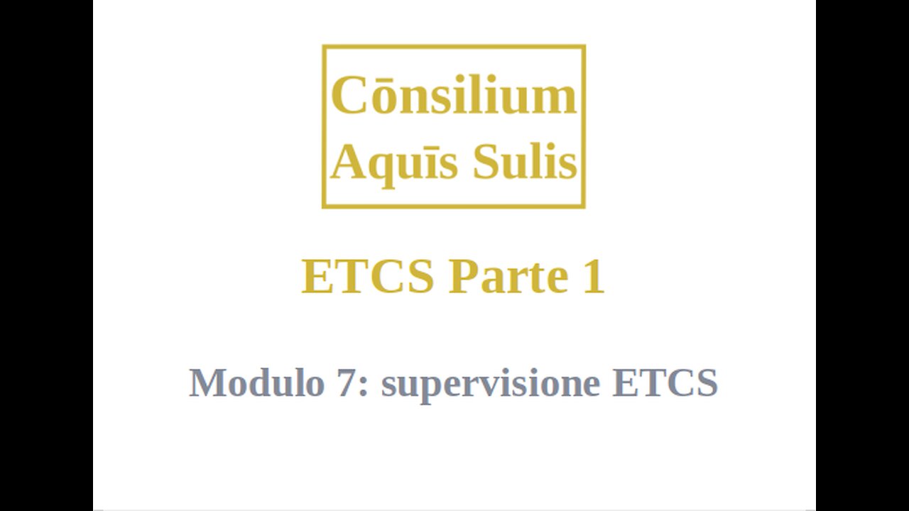 ETCS Parte 1 Modulo 7 (Italiano)