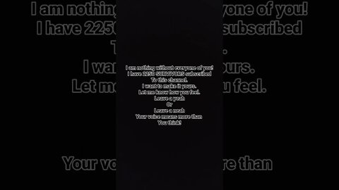 SURVIVORS - I need to HEAR YOUR VOICES