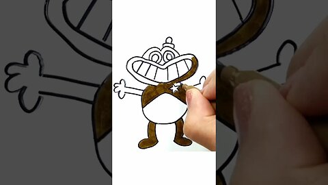How to Draw and Paint Sheriff Jeff from Garten of Banban Game