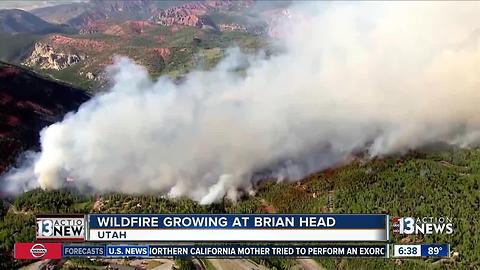 Wildfire growing at Brian Head