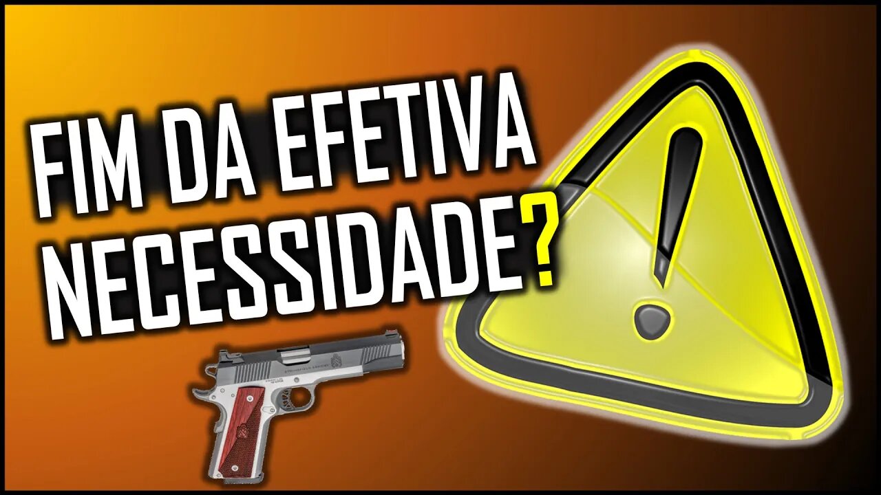 PL ELIMINA EFETIVA NECESSIDADE PARA O PORTE DE ARMA | 🅵🆁