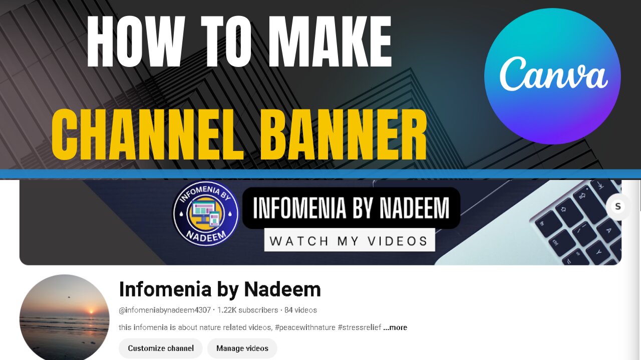 How To Make a Professional YouTube Banner || How to make a youtube channel art for free ||