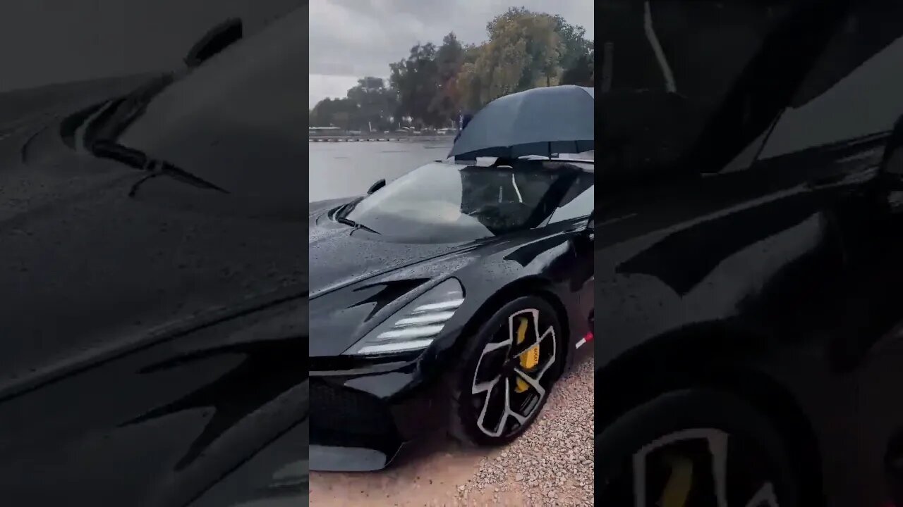 $5,000,000 New Model Bugatti Mistral in the rain