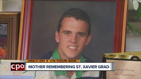 Mother remembering St. Xavier grad