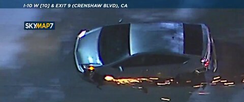 Car pursuit with baby on board in L.A. area