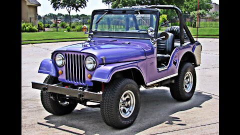 1966 Kaiser Jeep CJ5 Restored Numbers Matching Dauntless 225 V6 3-Speed 4x4 Plum Crazy