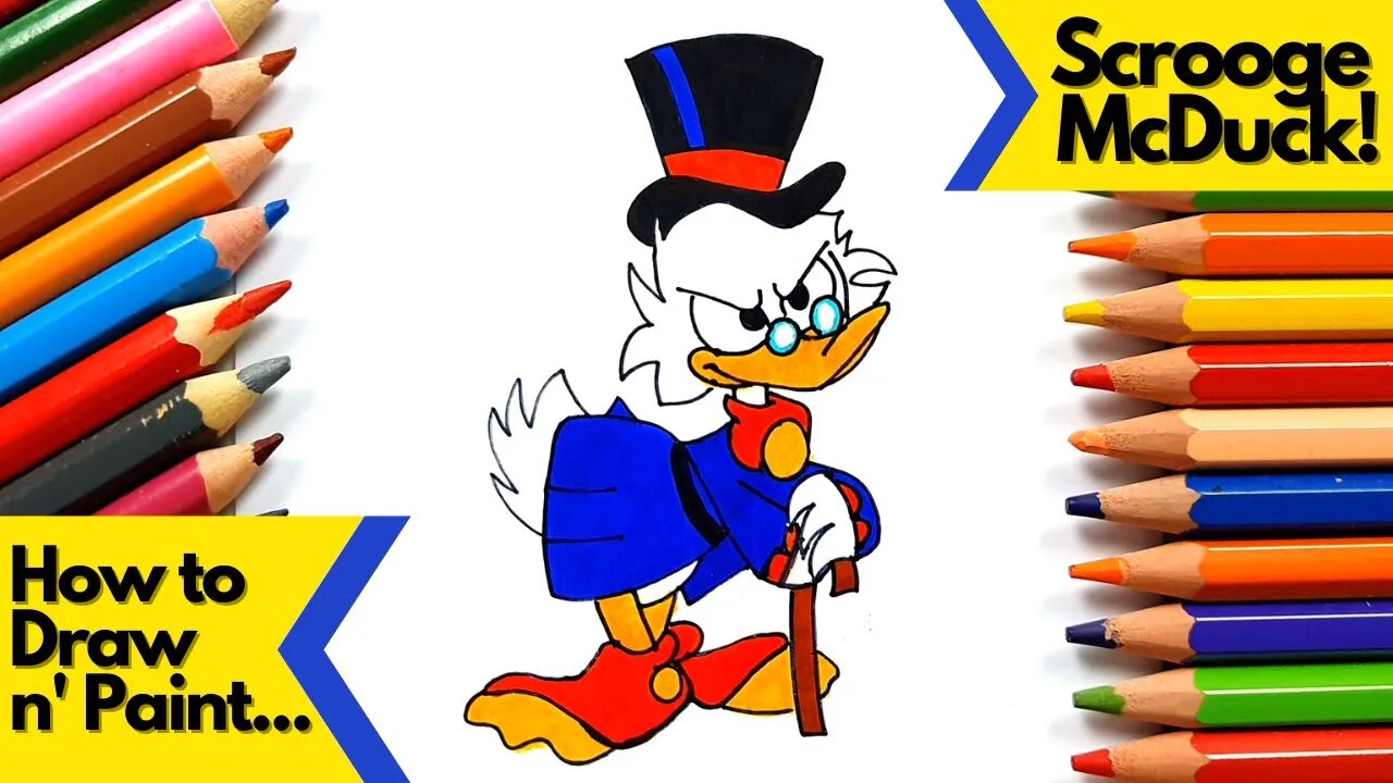 How to draw and paint Scrooge McDuck