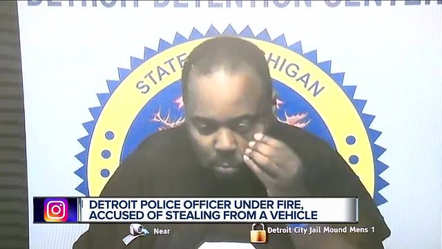 Detroit officer accused of stealing from recovery vehicle and misconduct