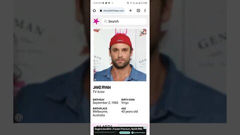 HAPPY 40 BIRTHDAY JAKE RYAN TV Actor