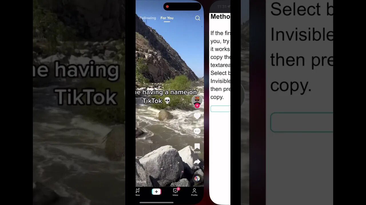 How to have no name on tiktok #fyp #tiktok