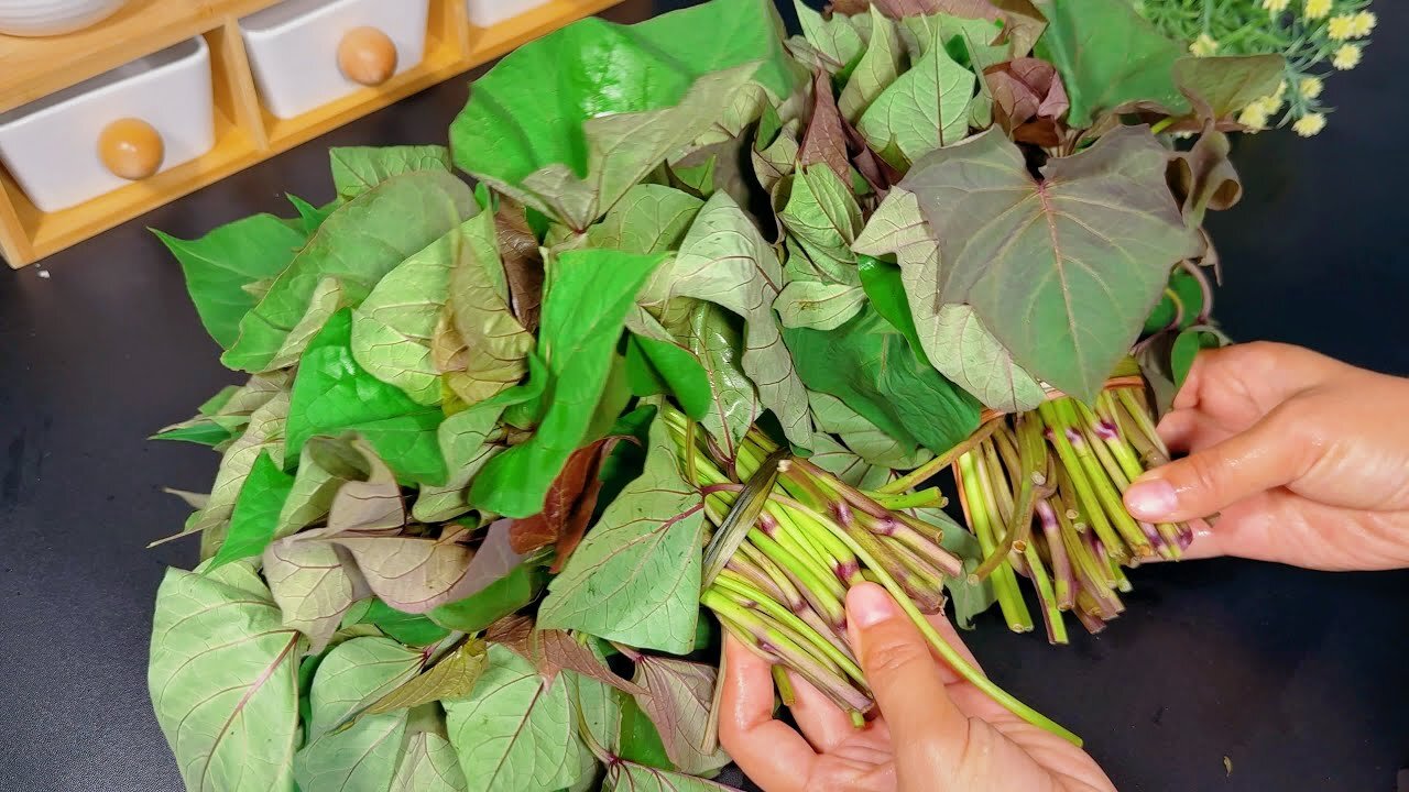 Stir Fry Sweet Potato Leaves with Garlic Chinese Recipe Sweet Potato Leaves