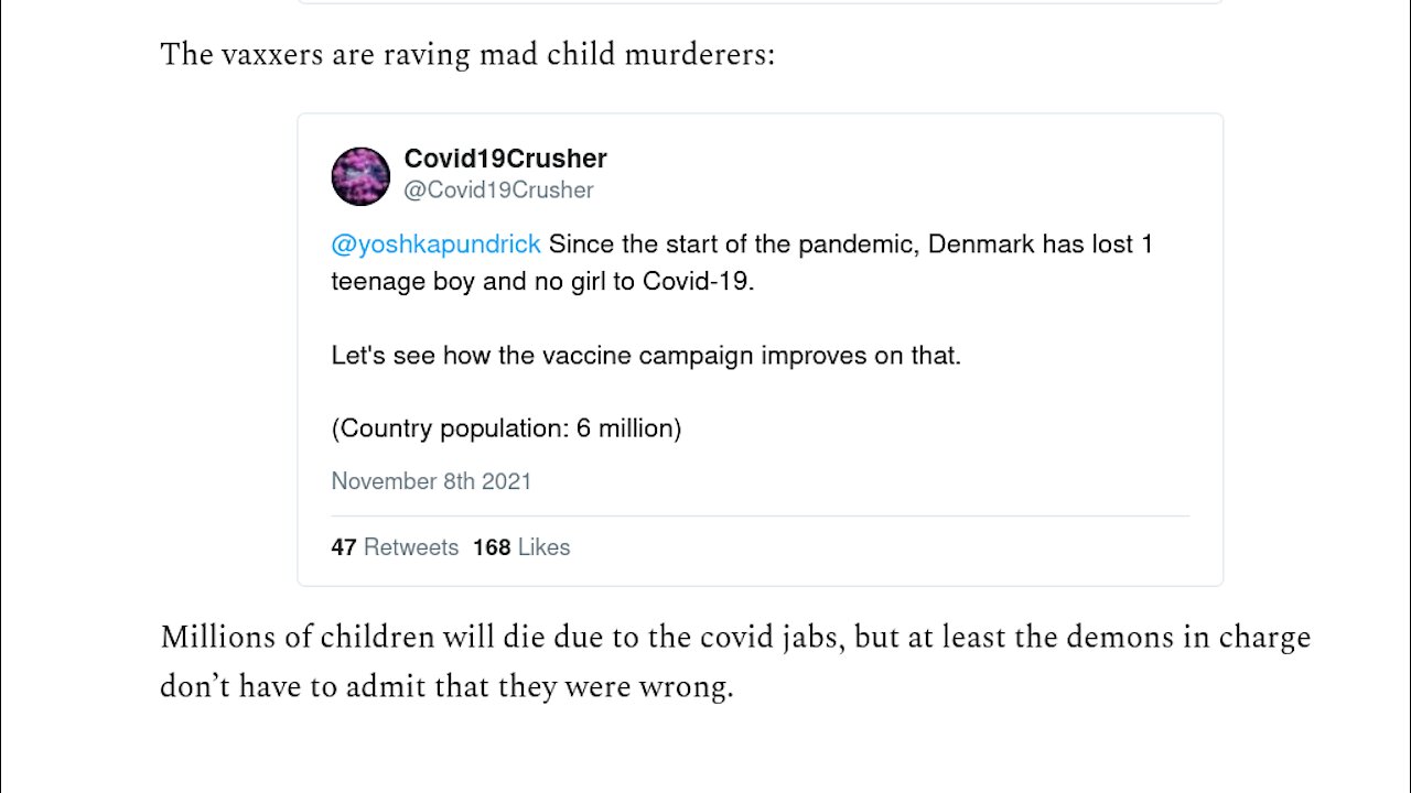 Every covid expert: "Don't jab children!". People across the globe are fed up with the sadists