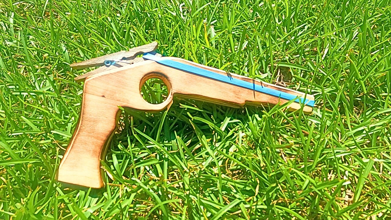 How to make a rubber band gun from scratch! (made ba