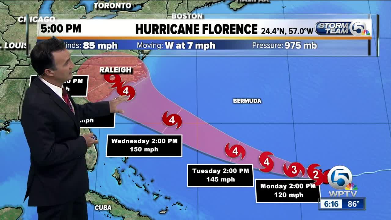 Hurricane Florence, tropics update 6 p.m. Sunday