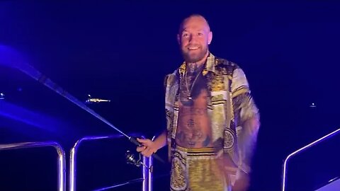 Conor Mcgregor fishing from multi million dollar yacht