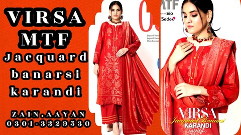 VIRSA MTF || JACQUARD BANARSI KARANDDI || ZAIN.AAYAN COLLECTION ||