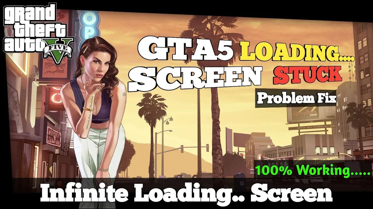 How To Fix GTA 5 Infinite Loading Screen Error on PC | GTA 5 Stuck on Loading Screen 100% fix