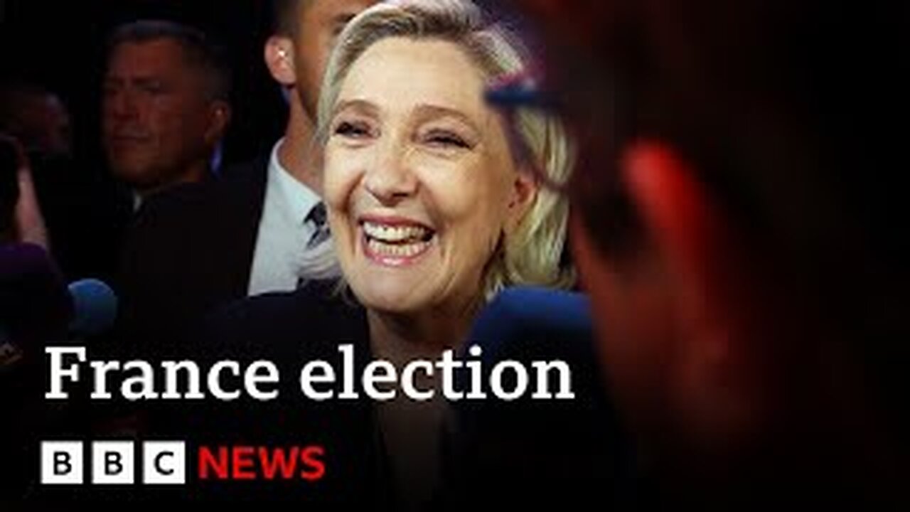 France's far right celebrates lead after first round of parliamentary elections | BBC News