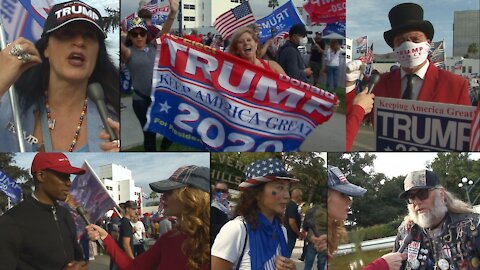 INTERVIEWS AT TRUMP RALLY IN BEVERLY HILLS