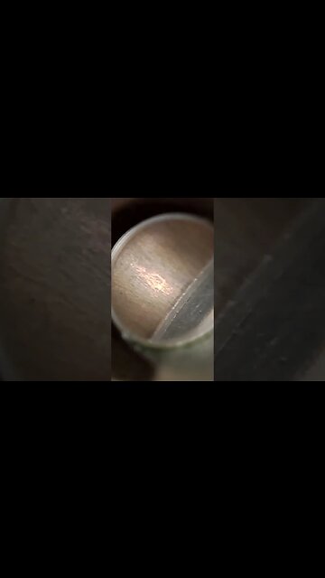 Interesting copper pattern after light dry brushing of carbon